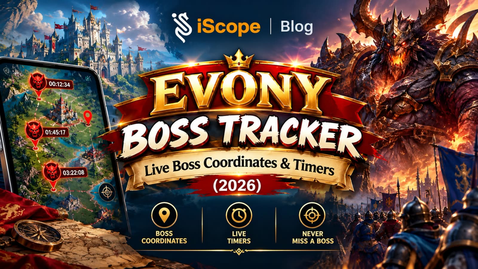 Evony Boss Tracker: Live Boss Coordinates & Timers (2026)