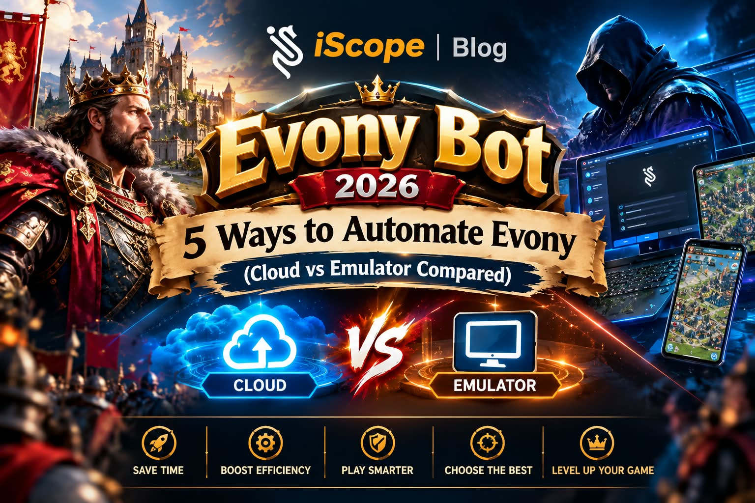 Evony Bot 2026: 5 Ways to Automate Evony (Cloud vs Emulator Compared)